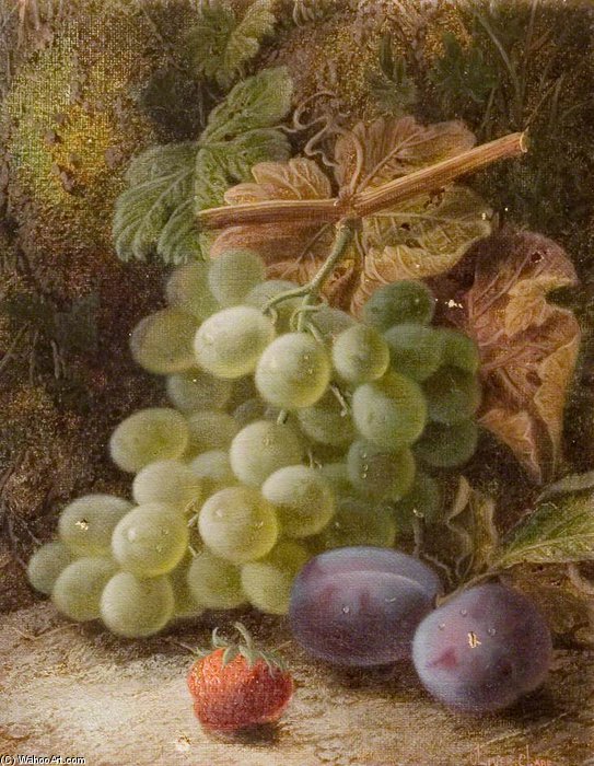Wikioo.org - The Encyclopedia of Fine Arts - Painting, Artwork by Oliver Clare - A Bunch Of Grapes