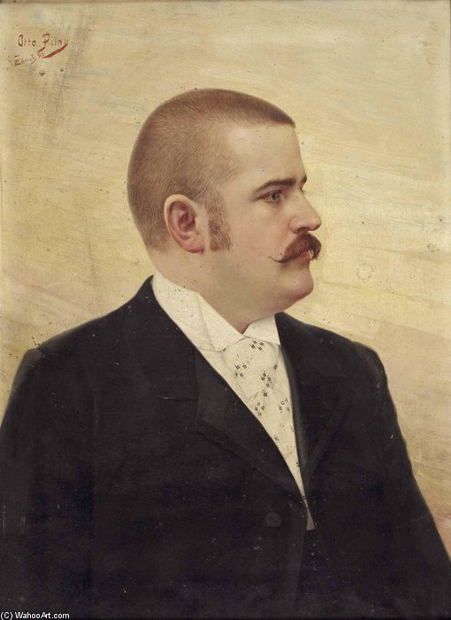 WikiOO.org - Encyclopedia of Fine Arts - Maleri, Artwork Otto Pilny - Portrait Eines Herrn