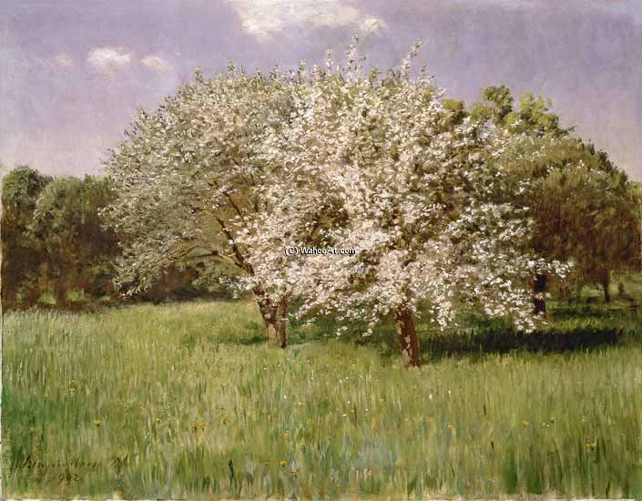 Wikioo.org - The Encyclopedia of Fine Arts - Painting, Artwork by Pal Szinyei Merse - Blossoming Trees