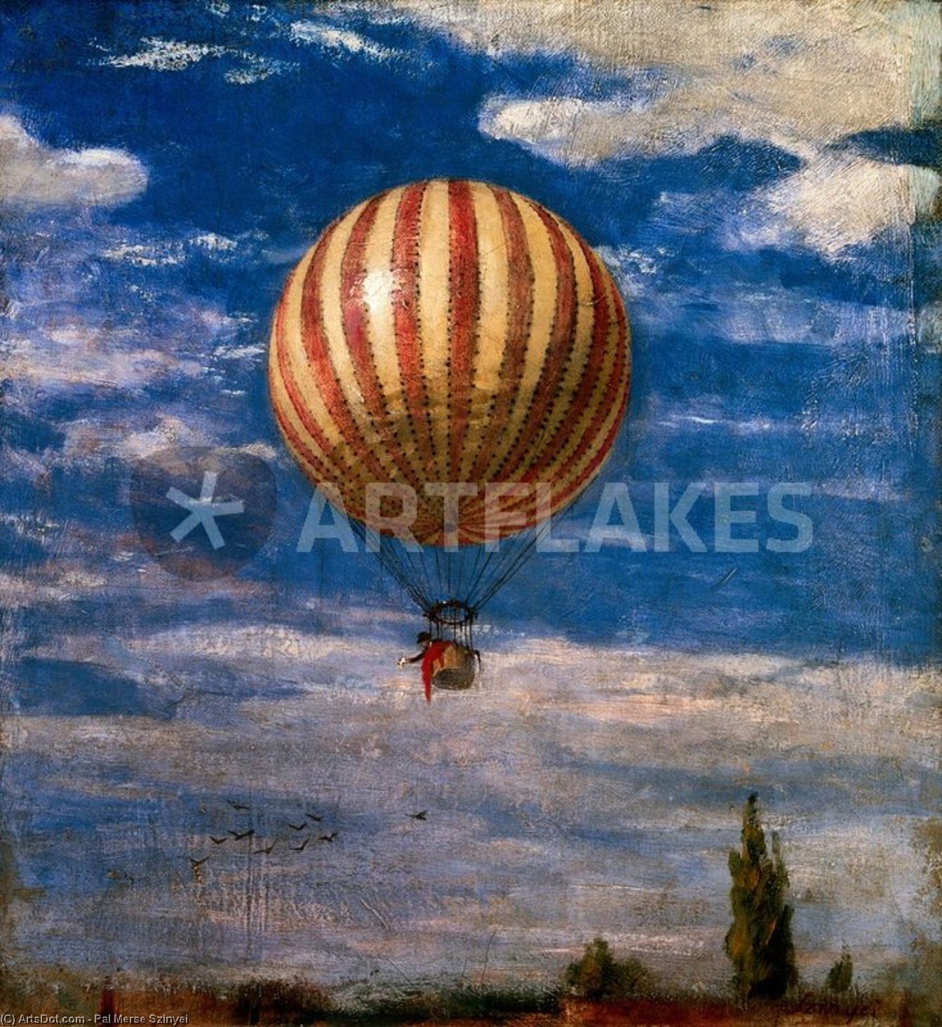 Wikioo.org - The Encyclopedia of Fine Arts - Painting, Artwork by Pal Szinyei Merse - The Balloon