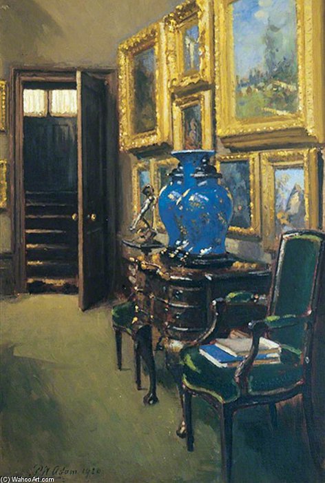 WikiOO.org - Encyclopedia of Fine Arts - Maľba, Artwork Patrick William Adam - Interior, Rutland Lodge