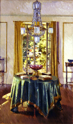 WikiOO.org - אנציקלופדיה לאמנויות יפות - ציור, יצירות אמנות Patrick William Adam - The Green Table Cloth
