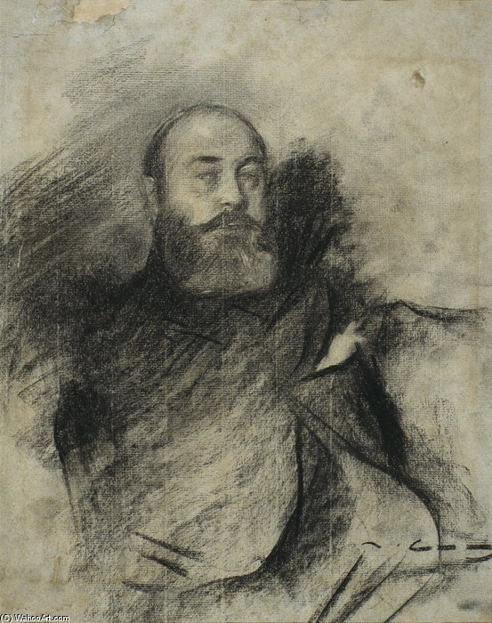 Wikioo.org - The Encyclopedia of Fine Arts - Painting, Artwork by Paul Albert Besnard - Portrait By Ramon Casas Conserved At Mnac In Barcelona