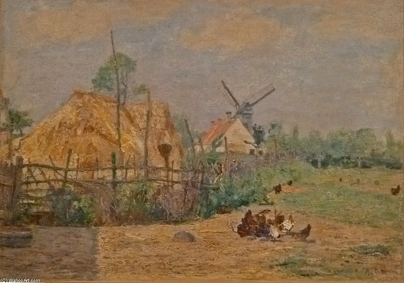WikiOO.org - Enciklopedija likovnih umjetnosti - Slikarstvo, umjetnička djela Paul Baum - The Windmill In 't Kalf, Knokke
