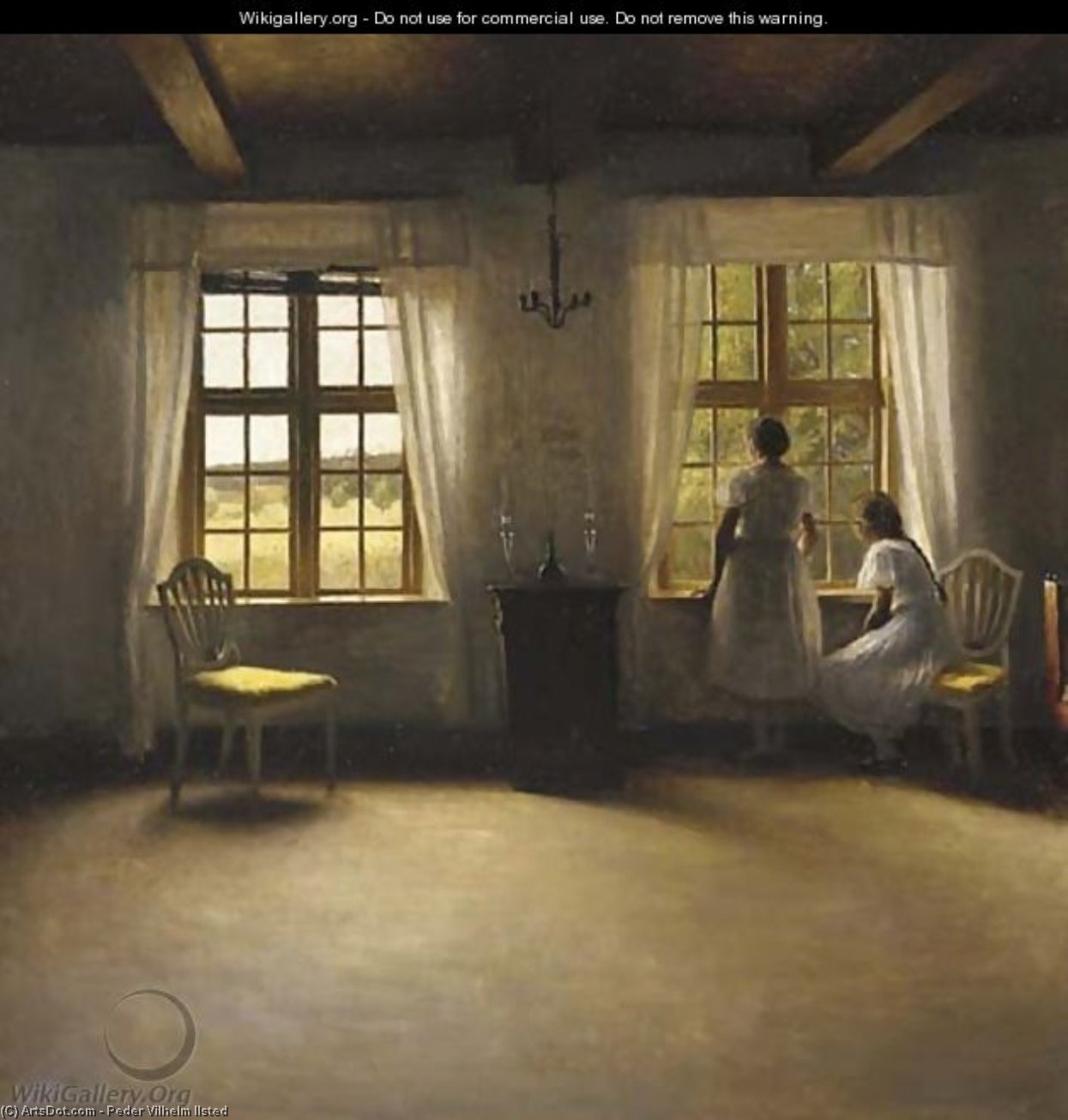 WikiOO.org - Encyclopedia of Fine Arts - Malba, Artwork Peder Vilhelm Ilsted - Young Girls Standing