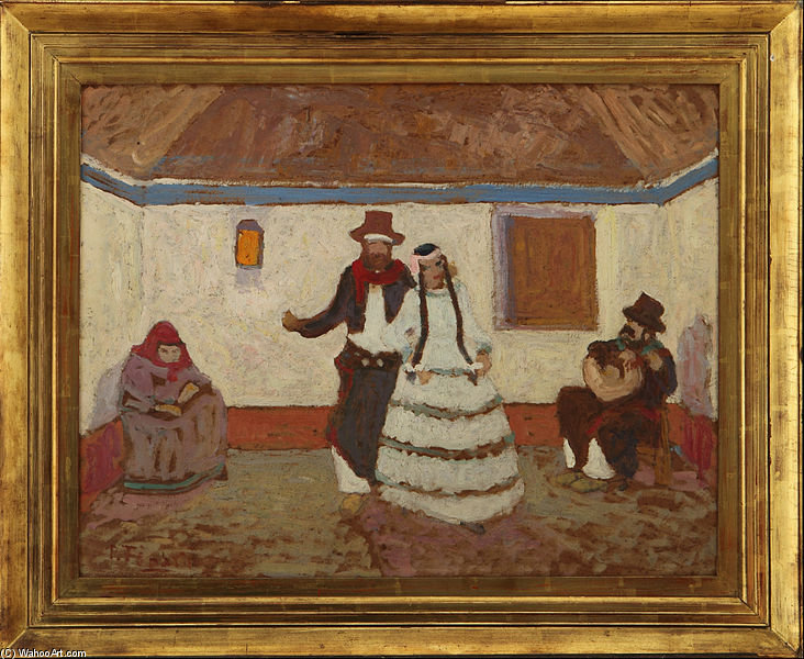 Wikioo.org - The Encyclopedia of Fine Arts - Painting, Artwork by Pedro Figari - Baile En El Rancho