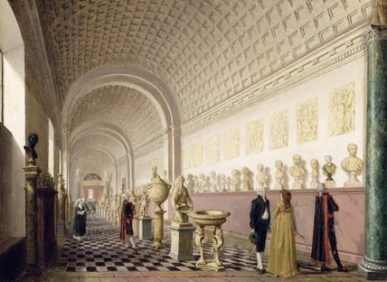 WikiOO.org - Encyclopedia of Fine Arts - Målning, konstverk Pehr Hillestrom - The Inner Gallery Of The Royal Museum At The Royal