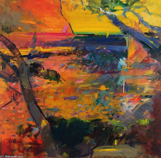 Wikioo.org - Die Enzyklopädie bildender Kunst - Malerei, Kunstwerk von Peter Graham Ii - Cap Canaille Sunset