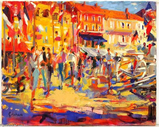 Wikioo.org - The Encyclopedia of Fine Arts - Painting, Artwork by Peter Graham Ii - St. Tropez Promenade