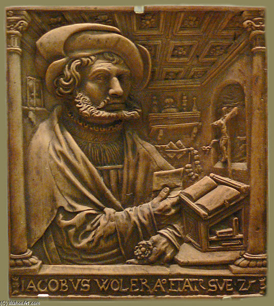 Wikioo.org - The Encyclopedia of Fine Arts - Painting, Artwork by Peter The Elder Dell - Portrait Of Jakob Woler