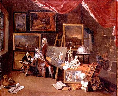 Wikioo.org - The Encyclopedia of Fine Arts - Painting, Artwork by Peter Tillemans - The Artist's Studio