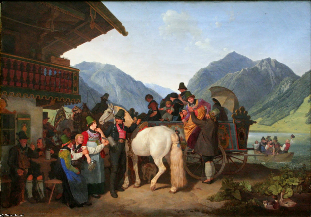 Wikioo.org - The Encyclopedia of Fine Arts - Painting, Artwork by Peter Von Hess - Saint Leonard's Festival In Fischhausen