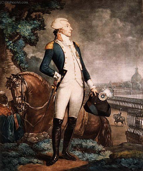 Wikioo.org - The Encyclopedia of Fine Arts - Painting, Artwork by Philibert Louis Debucourt - Portrait Of The Marquis De La Fayette Commander Of The National Guard