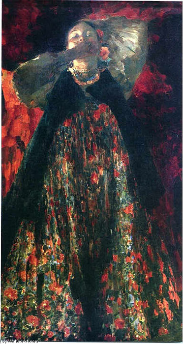 WikiOO.org - אנציקלופדיה לאמנויות יפות - ציור, יצירות אמנות Philip Maliavin - Peasant Girl