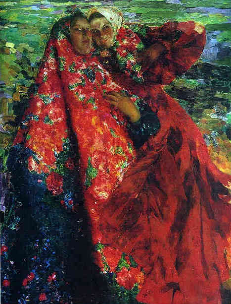 Wikioo.org - The Encyclopedia of Fine Arts - Painting, Artwork by Philip Maliavin - Peasant Women