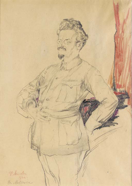 Wikioo.org - Encyklopedia Sztuk Pięknych - Malarstwo, Grafika Philip Maliavin - Portrait Of Leon Davidovich Trotsky