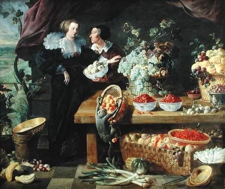 Wikioo.org - The Encyclopedia of Fine Arts - Painting, Artwork by Pieter Van Boucle - The Fruit Seller