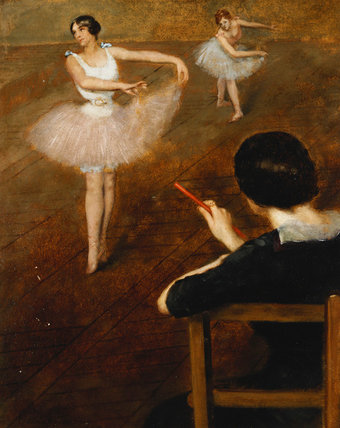 WikiOO.org - אנציקלופדיה לאמנויות יפות - ציור, יצירות אמנות Albert Ernest Carrier Belleuse - The Ballet Lesson