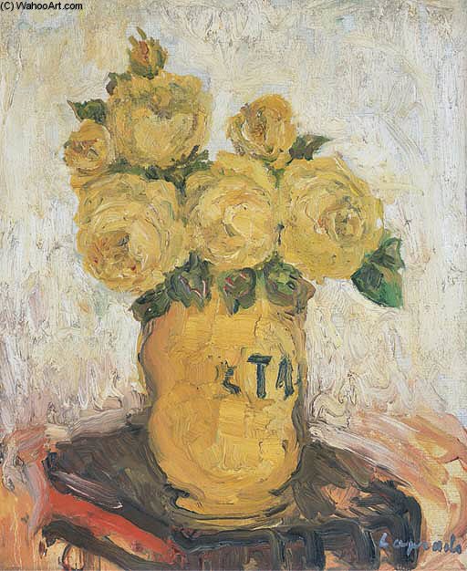 WikiOO.org - 백과 사전 - 회화, 삽화 Pierre Laprade - Yellow Roses