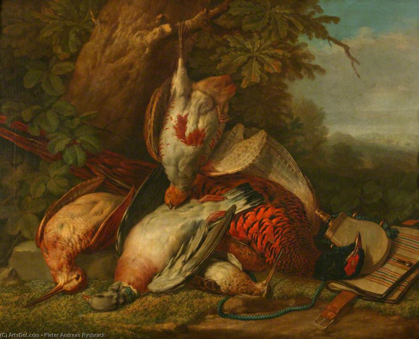 Wikioo.org - The Encyclopedia of Fine Arts - Painting, Artwork by Pieter Andreas Rysbrack - Dead Game
