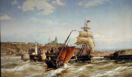 WikiOO.org - Εγκυκλοπαίδεια Καλών Τεχνών - Ζωγραφική, έργα τέχνης Pieter Christiaan Cornelis Dommersen - Boulogne Harbour