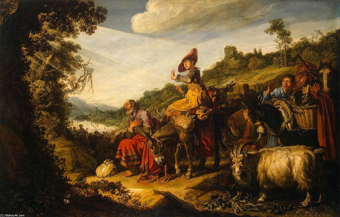 WikiOO.org - Encyclopedia of Fine Arts - Maalaus, taideteos Pieter Pietersz Lastman - Abraham's Journey To Canaan