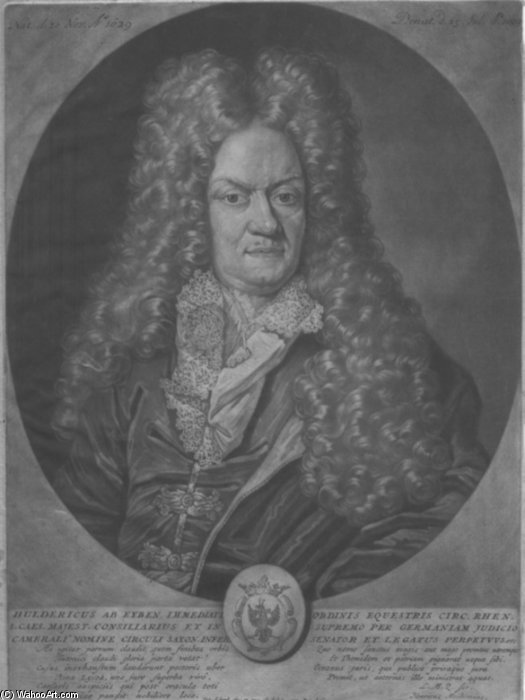 Wikioo.org - The Encyclopedia of Fine Arts - Painting, Artwork by Pieter Schenck - Portrait Of De Hulderich Von Eyben