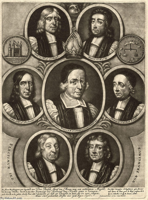 WikiOO.org - Enciclopedia of Fine Arts - Pictura, lucrări de artă Pieter Schenck - The Seven Bishops Committed To The Tower
