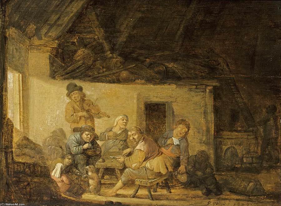 Wikioo.org - The Encyclopedia of Fine Arts - Painting, Artwork by Pieter Symonsz Potter - A Barn Interior