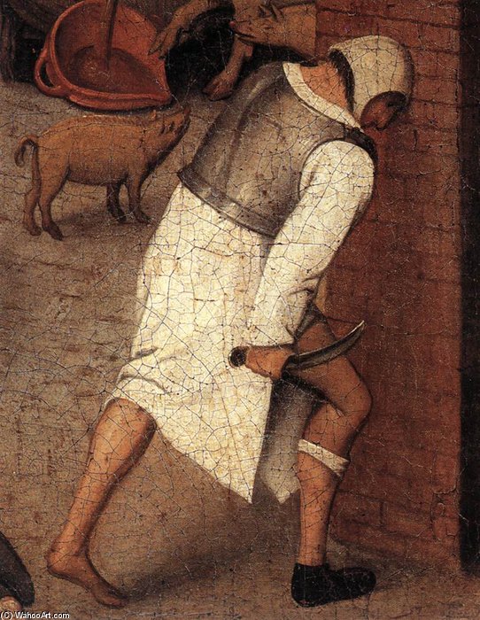 Wikioo.org – L'Encyclopédie des Beaux Arts - Peinture, Oeuvre de Pieter The Younger Holsteyn - Proverbes (détail) _4