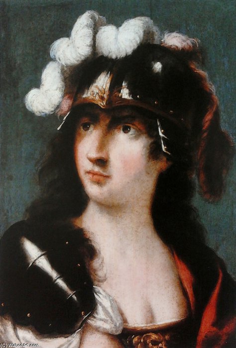 WikiOO.org - 백과 사전 - 회화, 삽화 Pietro Della Vecchia - Head Of Minerva