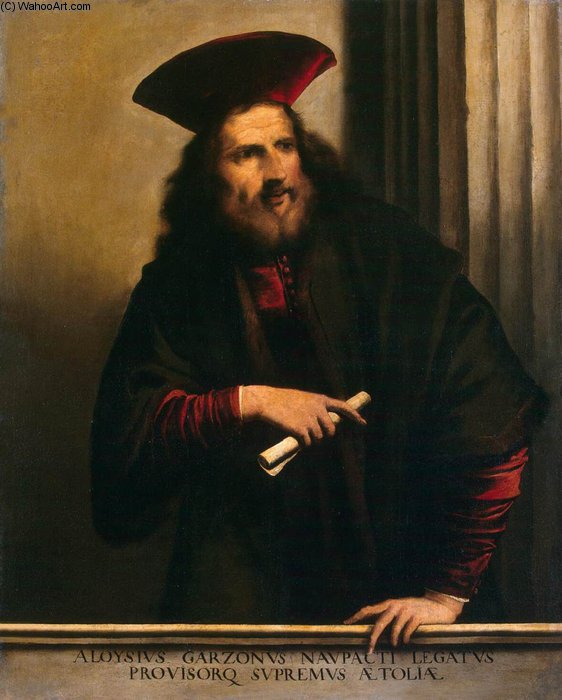 Wikioo.org – La Enciclopedia de las Bellas Artes - Pintura, Obras de arte de Pietro Della Vecchia - Retrato de Aloysio Garzoni