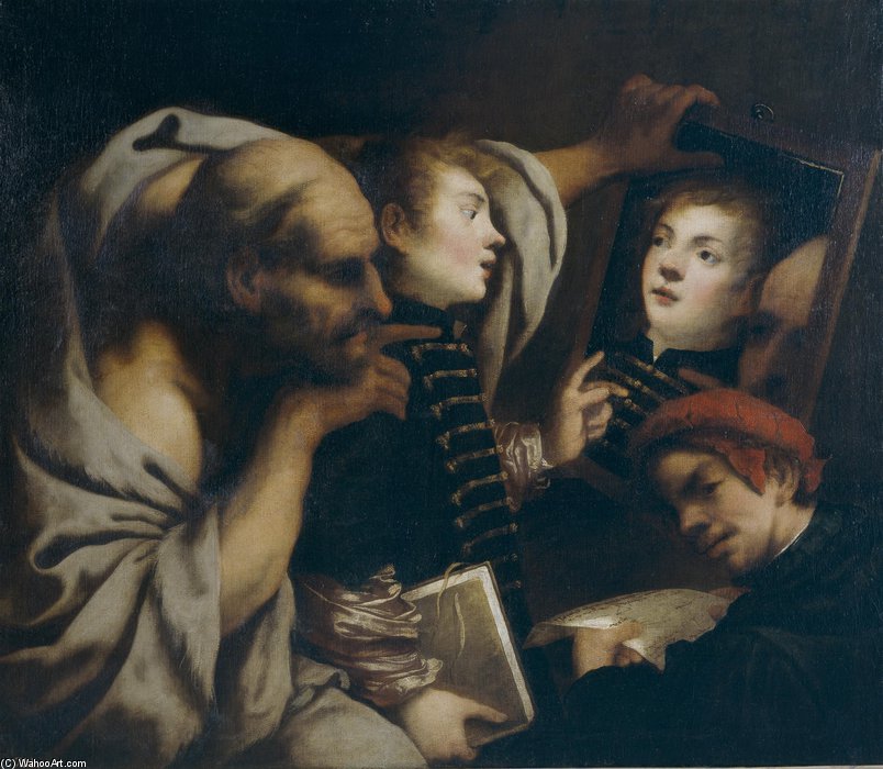 Wikioo.org - The Encyclopedia of Fine Arts - Painting, Artwork by Pietro Della Vecchia - Socrates And Two Students