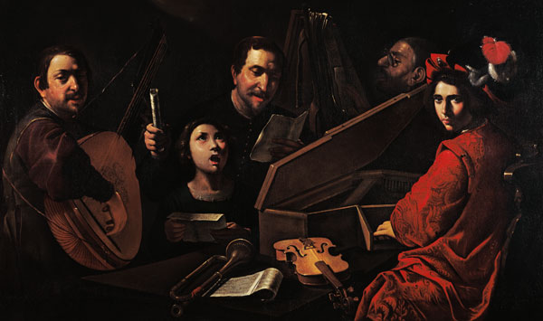 Wikioo.org – L'Enciclopedia delle Belle Arti - Pittura, Opere di Pietro Paolini - concerto con musicisti e `singers`