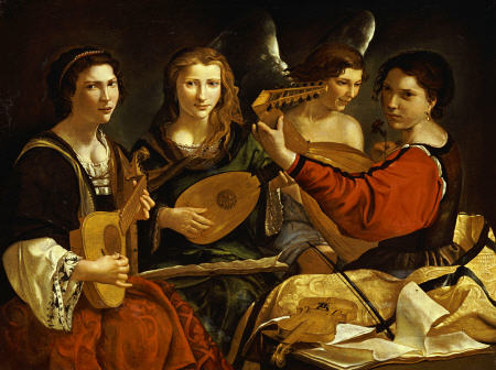WikiOO.org - 백과 사전 - 회화, 삽화 Pietro Paolini - The Concert