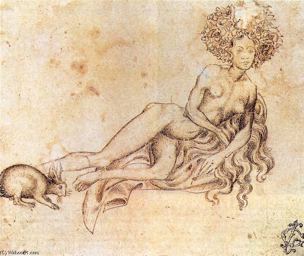 Wikioo.org - Bách khoa toàn thư về mỹ thuật - Vẽ tranh, Tác phẩm nghệ thuật Pisanello - The Luxury. Drawing. Graphische Sammlung Albertina, Vienna, Austria