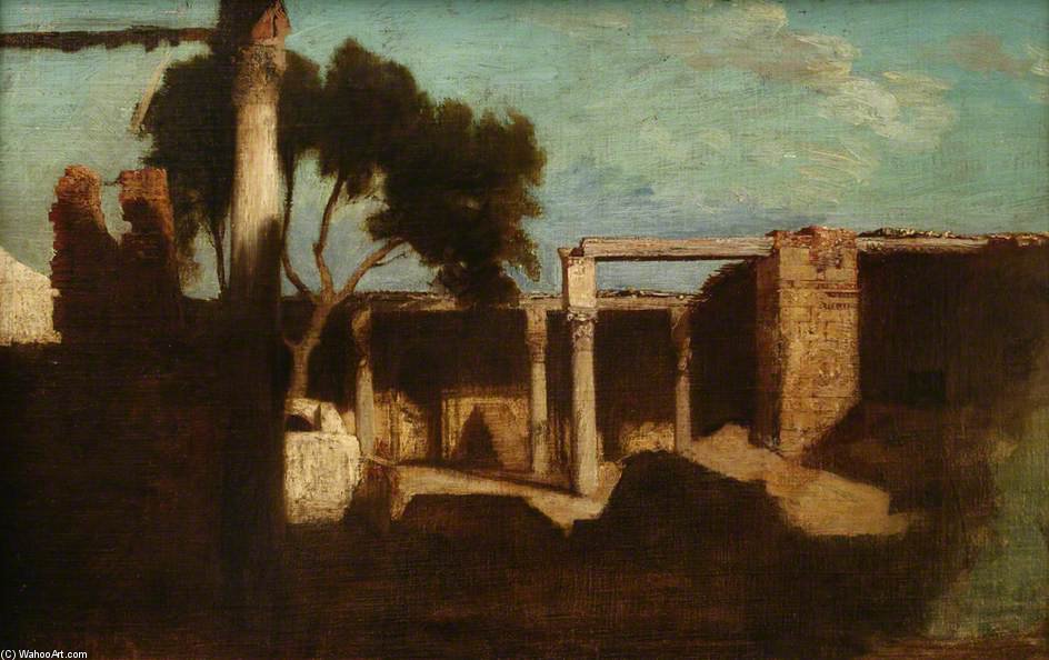 WikiOO.org - Encyclopedia of Fine Arts - Schilderen, Artwork Georges Antoine Prosper Marilhat - Ruins In The East