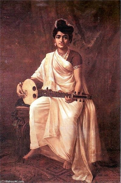 WikiOO.org - Encyclopedia of Fine Arts - Maleri, Artwork Raja Ravi Varma - Malabar Lady