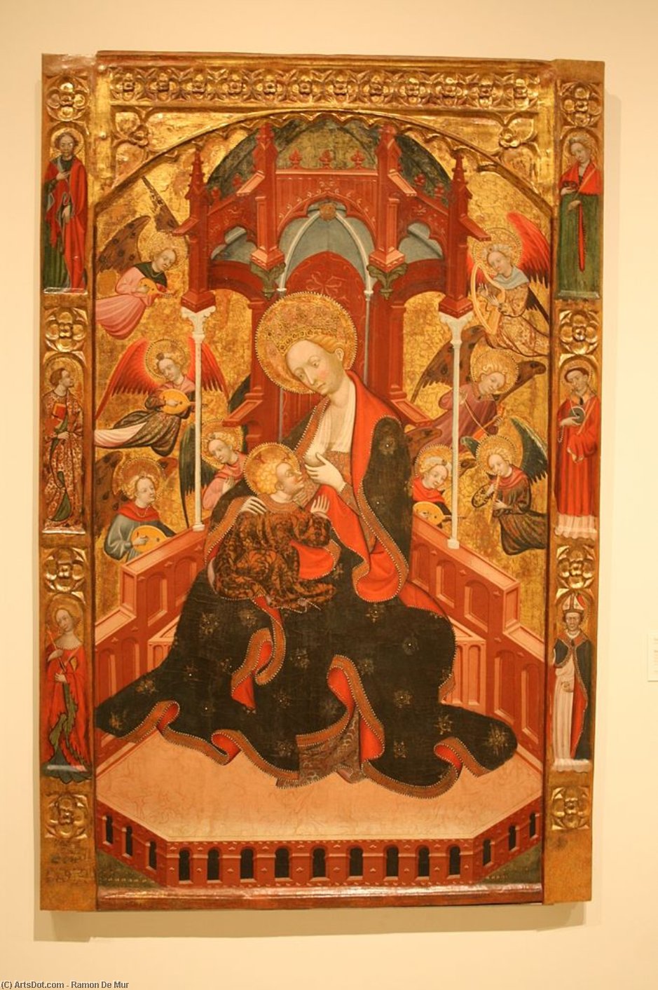 Wikioo.org - The Encyclopedia of Fine Arts - Painting, Artwork by Ramon De Mur - Virgin Feeding The Child. By Ramon De Mur