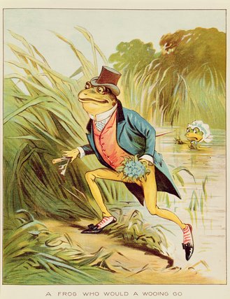 Wikioo.org - The Encyclopedia of Fine Arts - Painting, Artwork by Randolph Caldecott - A Frog He Would A-wooing Go
