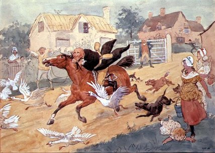 Wikioo.org - The Encyclopedia of Fine Arts - Painting, Artwork by Randolph Caldecott - Gilpin's Ride