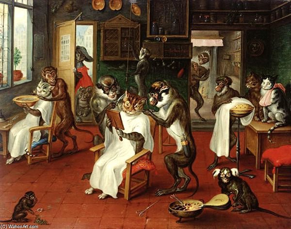 Wikioo.org - The Encyclopedia of Fine Arts - Painting, Artwork by Reyer Van Blommendael - The Barber Shop