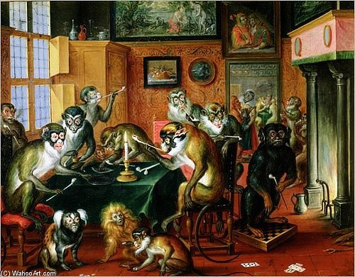 WikiOO.org - Encyclopedia of Fine Arts - Maleri, Artwork Reyer Van Blommendael - The Smoking Room