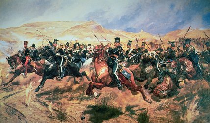 Wikioo.org - The Encyclopedia of Fine Arts - Painting, Artwork by Richard Caton De Woodville - Charge Of The Light Brigade, Balaclava