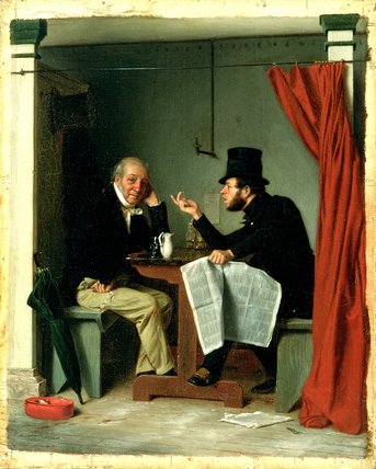 Wikioo.org - The Encyclopedia of Fine Arts - Painting, Artwork by Richard Caton De Woodville - Politics In An Oyster House