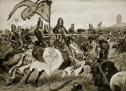 WikiOO.org - 백과 사전 - 회화, 삽화 Richard Caton De Woodville - The Battle Of Crecy