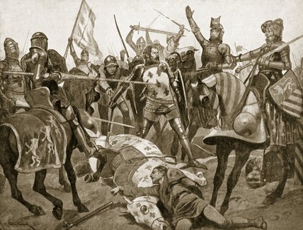 WikiOO.org - Encyclopedia of Fine Arts - Festés, Grafika Richard Caton De Woodville - The Battle Of Poitiers