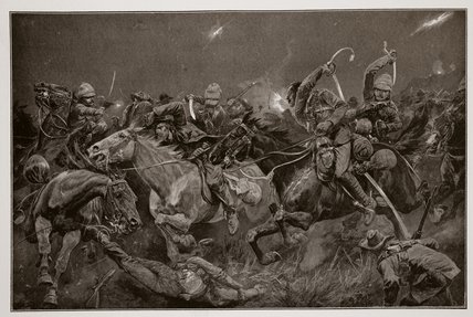 WikiOO.org - دایره المعارف هنرهای زیبا - نقاشی، آثار هنری Richard Caton De Woodville - The Night Charge Of The 19th Hussars Near Lydenberg