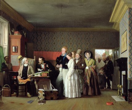 WikiOO.org - אנציקלופדיה לאמנויות יפות - ציור, יצירות אמנות Richard Caton De Woodville - The Sailor's Wedding