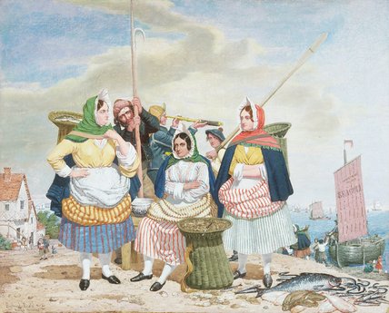 Wikioo.org - The Encyclopedia of Fine Arts - Painting, Artwork by Richard Dadd - Fish Market